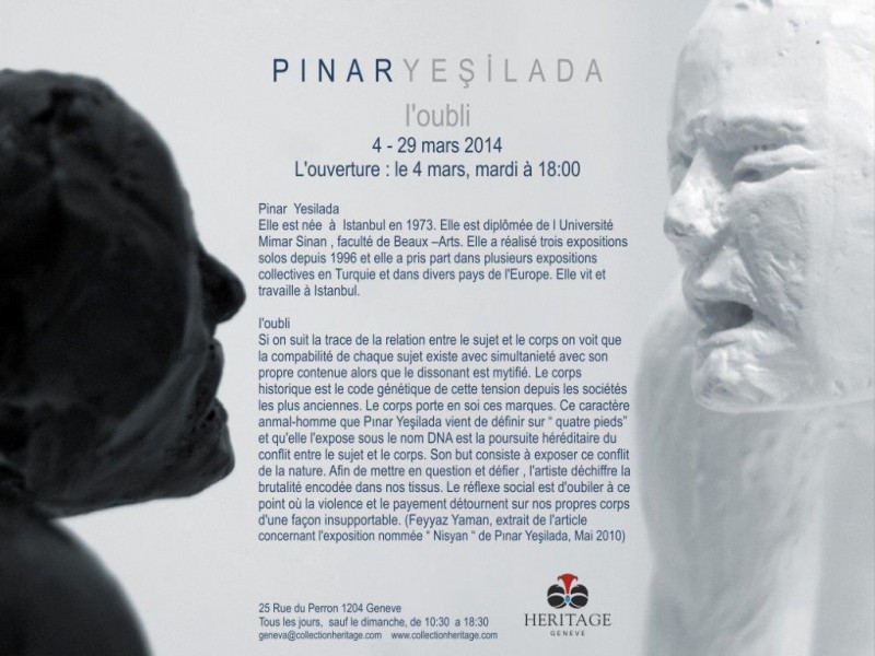 Exhibition ?L?Oubli? by Pinar Yesilada 04-29.03.2014